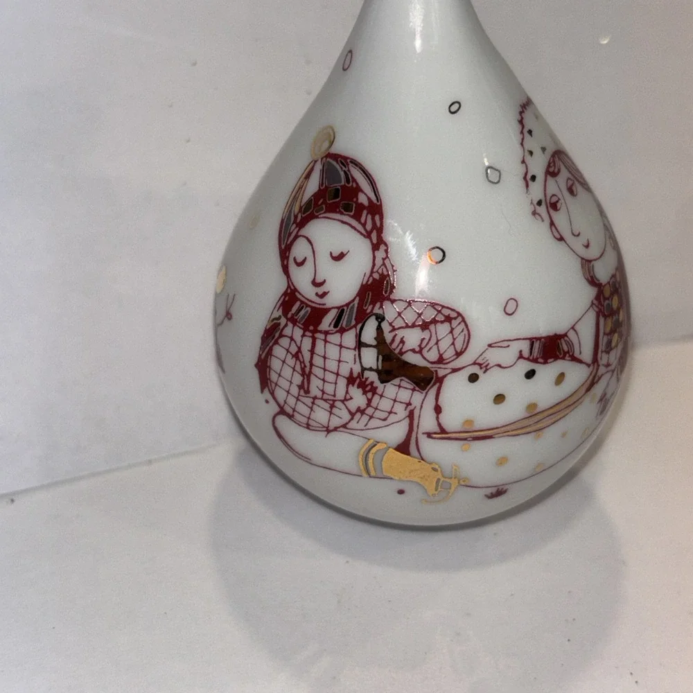 Bjørn Wiinblad Rosenthal Porcelain Teardrop Ornament Whimsical Figural Design